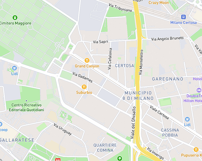 Una mappa che mostra la posizione di Clinica Veterinaria San Siro