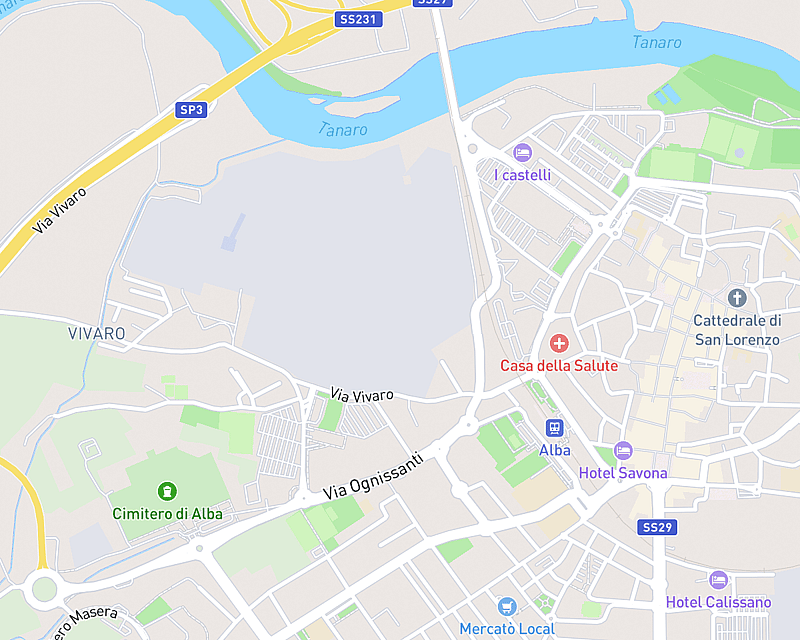 Una mappa che mostra la posizione di Clinica Albese per Animali da Compagnia
