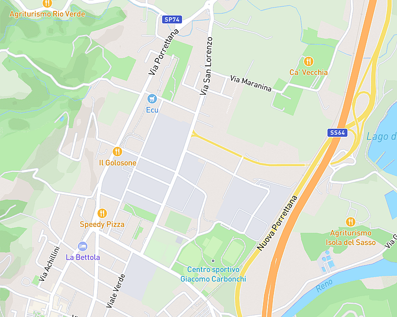 Una mappa che mostra la posizione di Centro Oncologico Veterinario