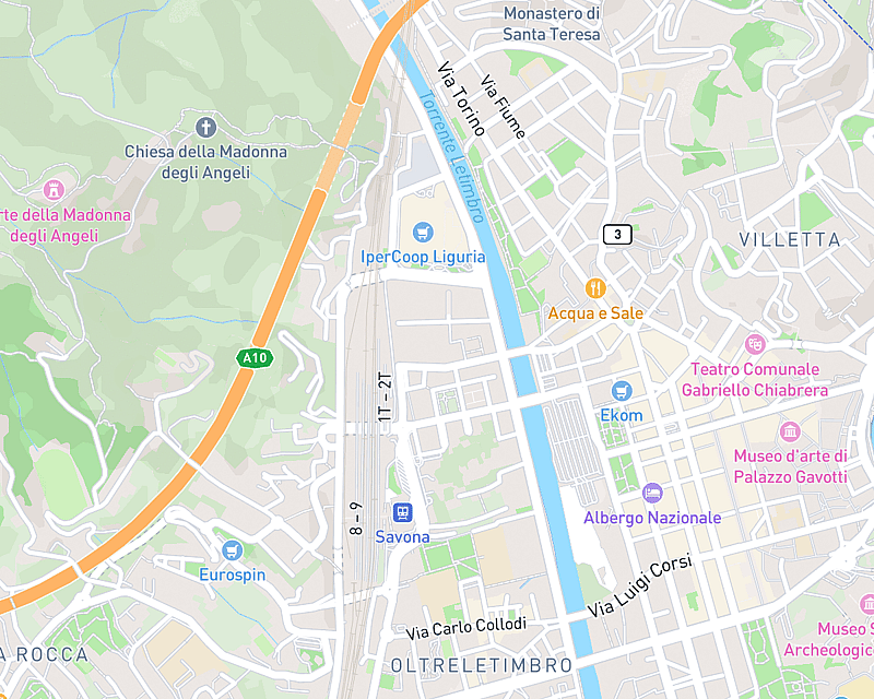 Una mappa che mostra la posizione di Clinica Veterinaria Letimbro