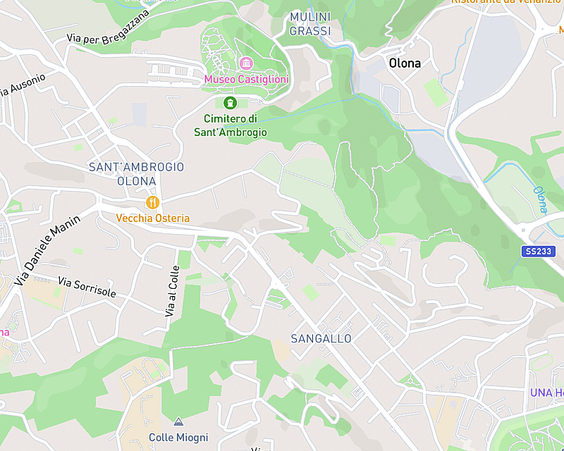 Una mappa che mostra la posizione di Clinica Veterinaria CMV Varese