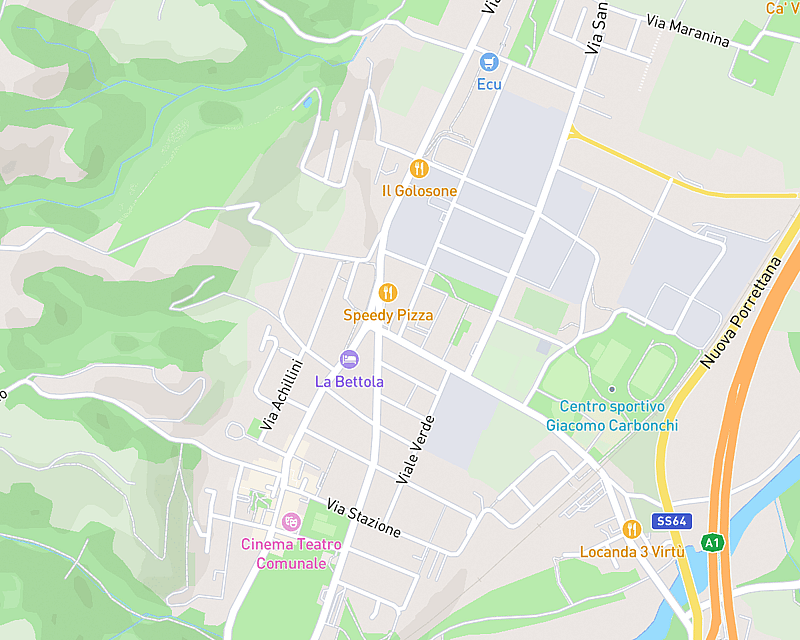 Una mappa che mostra la posizione di Clinica Veterinaria dell'Orologio