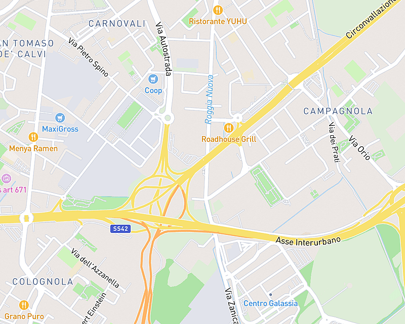 Una mappa che mostra la posizione di Clinica Veterinaria Orobica