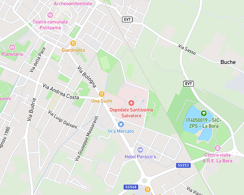 Una mappa che mostra la posizione di Visionvet